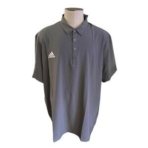 Adidas Gray Coaches Stretch Polo Shirt HG7443 $65 Size 3X